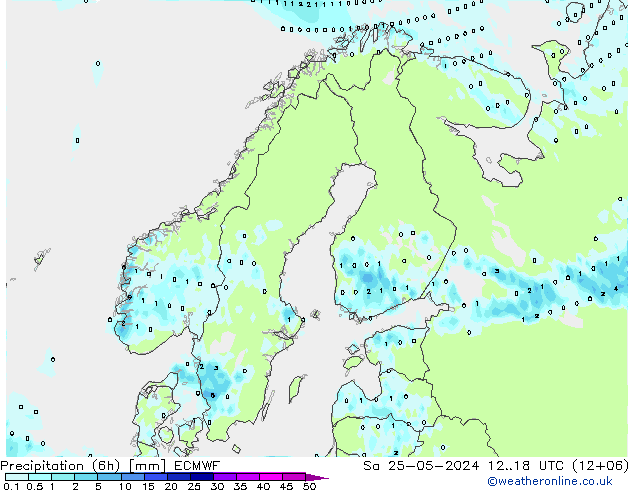 opad (6h) ECMWF so. 25.05.2024 18 UTC