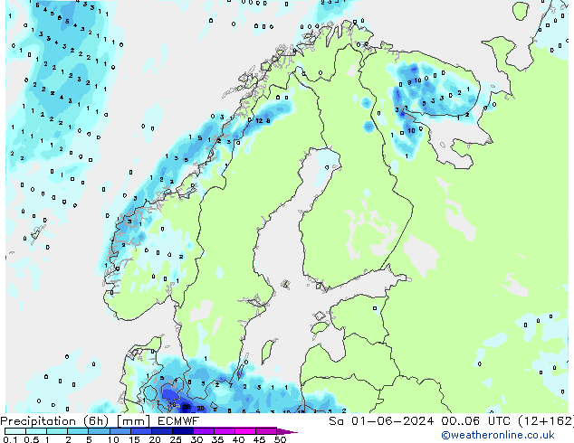 Z500/Rain (+SLP)/Z850 ECMWF so. 01.06.2024 06 UTC