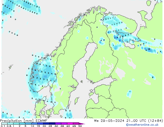 Niederschlag ECMWF Mi 29.05.2024 00 UTC