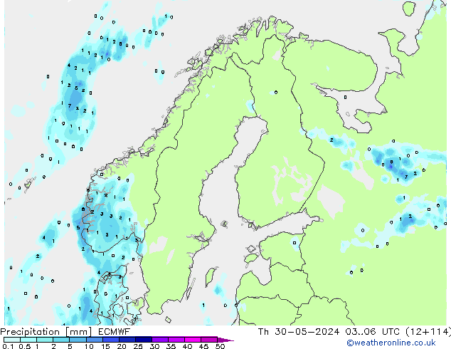 Precipitation ECMWF Th 30.05.2024 06 UTC