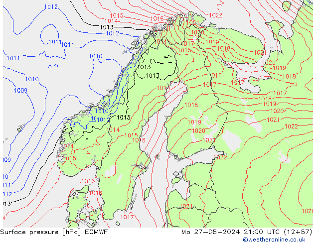 Yer basıncı ECMWF Pzt 27.05.2024 21 UTC