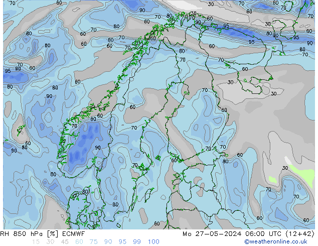 850 hPa Nispi Nem ECMWF Pzt 27.05.2024 06 UTC