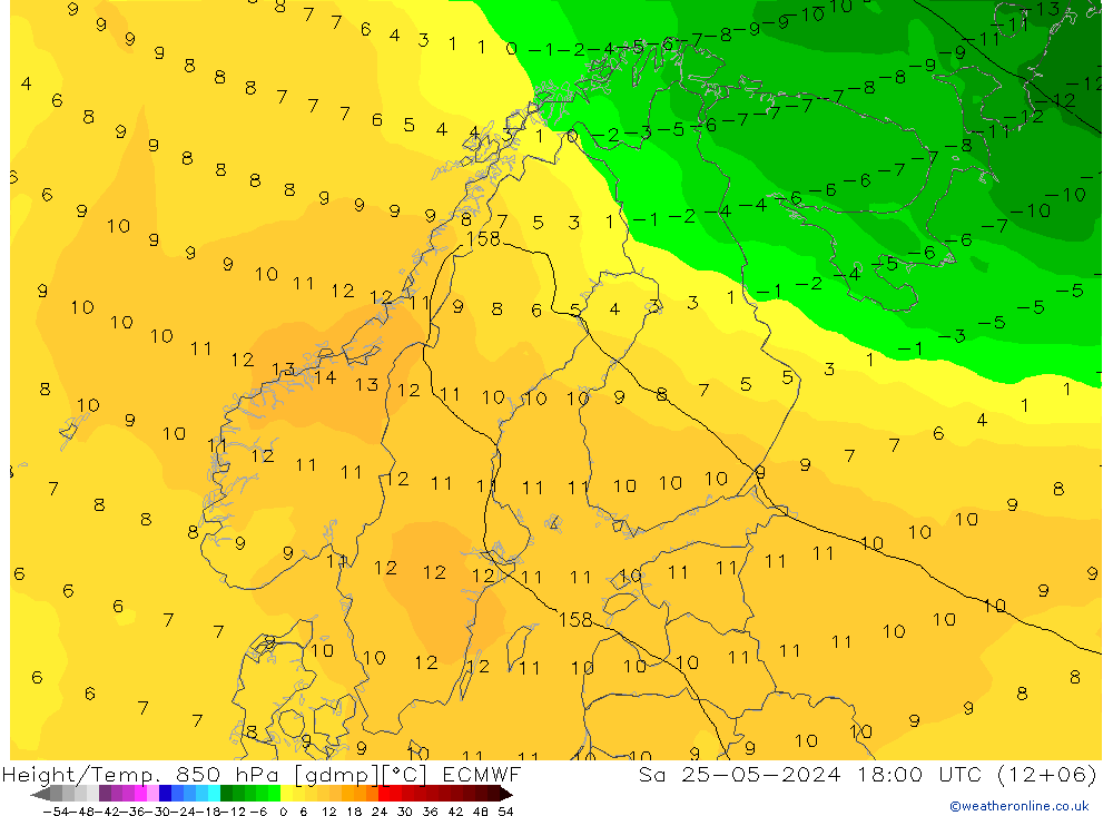 Z500/Rain (+SLP)/Z850 ECMWF So 25.05.2024 18 UTC