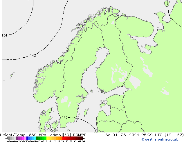 Z500/Rain (+SLP)/Z850 ECMWF so. 01.06.2024 06 UTC