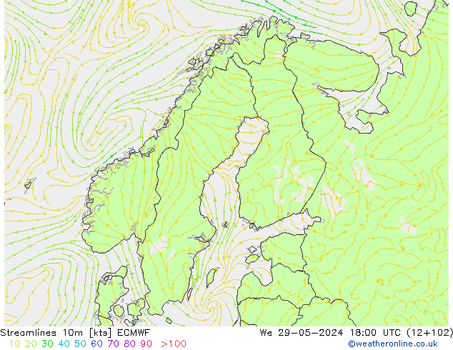 Rüzgar 10m ECMWF Çar 29.05.2024 18 UTC