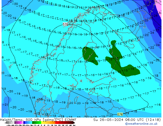 Z500/Rain (+SLP)/Z850 ECMWF dim 26.05.2024 06 UTC