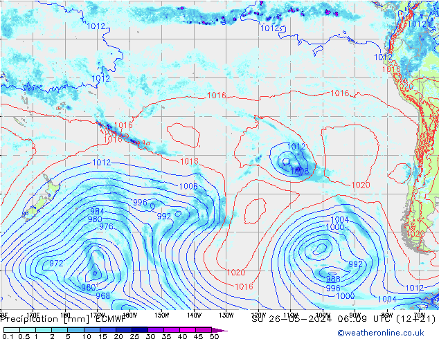 Precipitazione ECMWF dom 26.05.2024 09 UTC