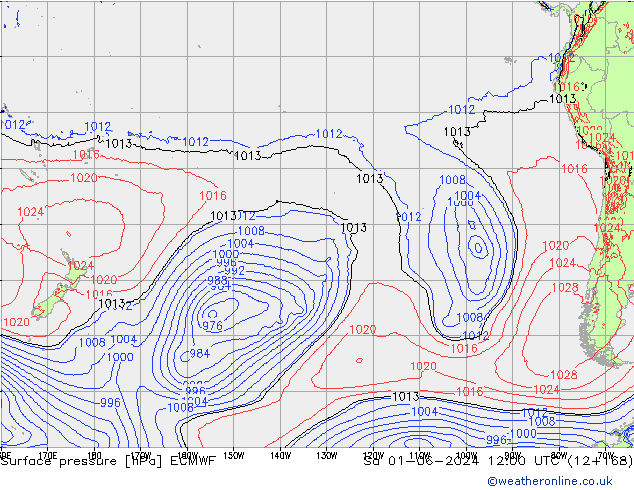 pression de l'air ECMWF sam 01.06.2024 12 UTC