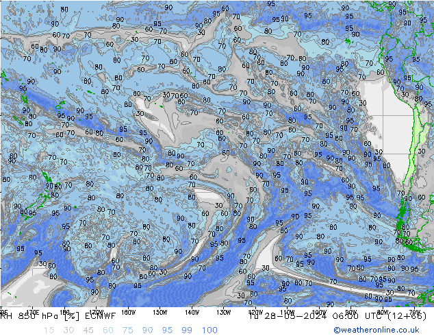 850 hPa Nispi Nem ECMWF Sa 28.05.2024 06 UTC