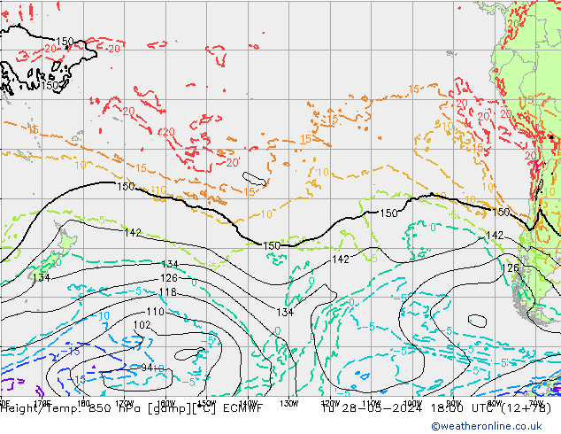 Z500/Rain (+SLP)/Z850 ECMWF Tu 28.05.2024 18 UTC