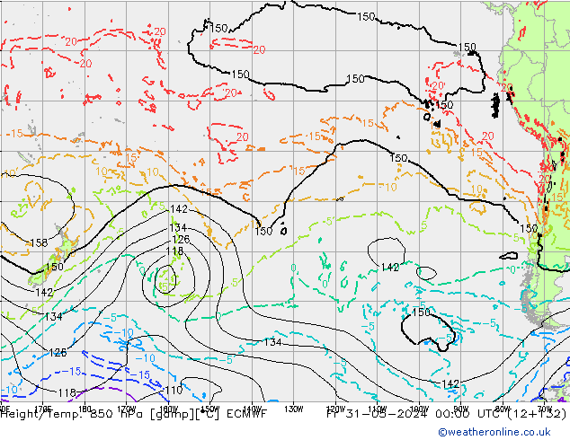 Z500/Rain (+SLP)/Z850 ECMWF Fr 31.05.2024 00 UTC