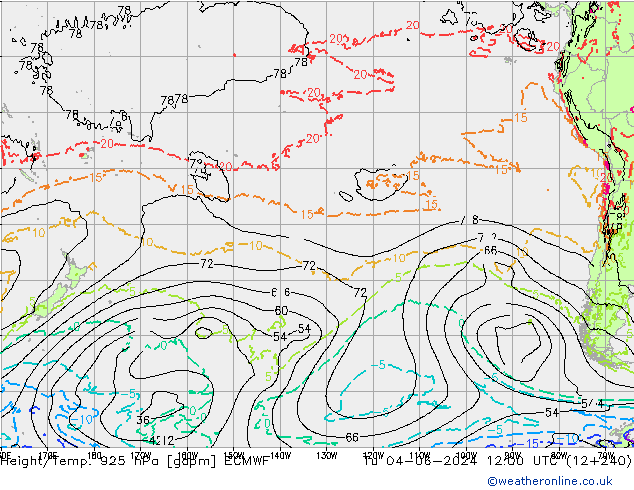 Height/Temp. 925 hPa ECMWF  04.06.2024 12 UTC