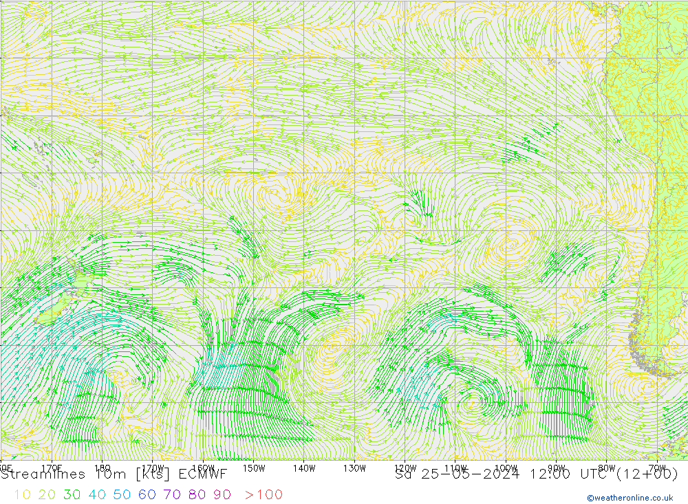 Rüzgar 10m ECMWF Cts 25.05.2024 12 UTC