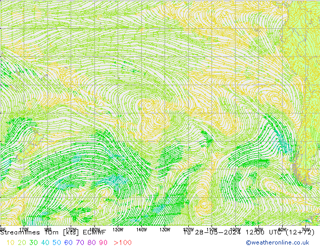 Streamlines 10m ECMWF Tu 28.05.2024 12 UTC