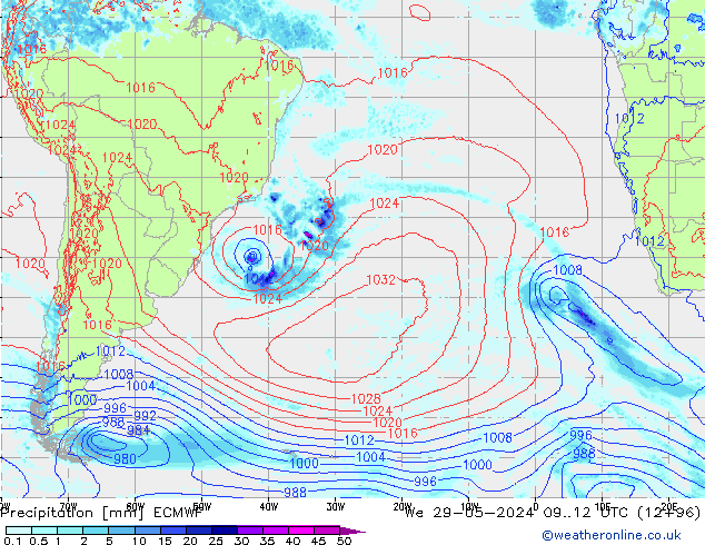 Yağış ECMWF Çar 29.05.2024 12 UTC