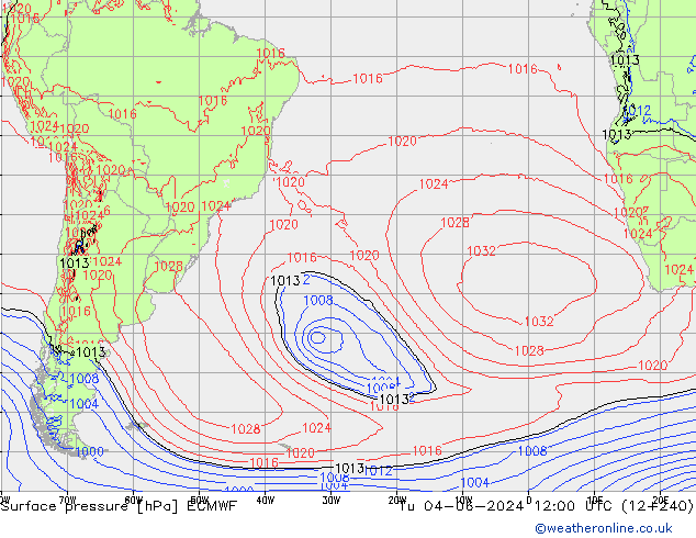 ciśnienie ECMWF wto. 04.06.2024 12 UTC