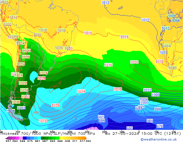 Thck 700-1000 hPa ECMWF Seg 27.05.2024 15 UTC