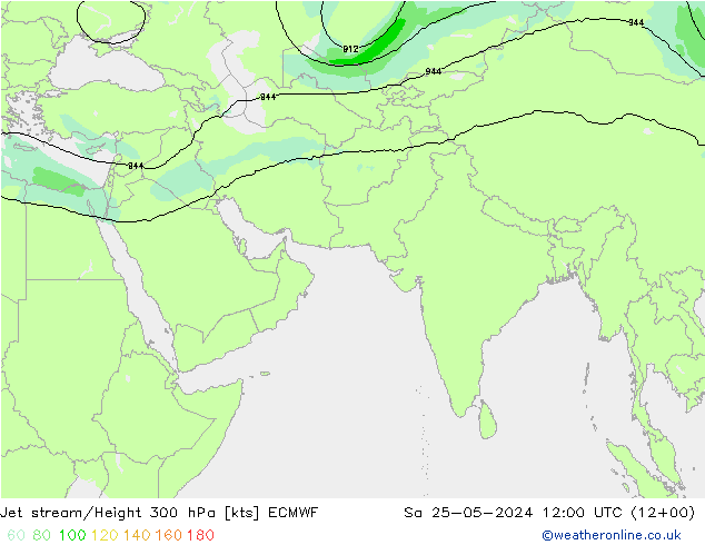 高速氣流 ECMWF 星期六 25.05.2024 12 UTC