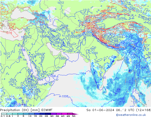 Z500/Regen(+SLP)/Z850 ECMWF za 01.06.2024 12 UTC