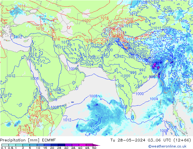 Yağış ECMWF Sa 28.05.2024 06 UTC