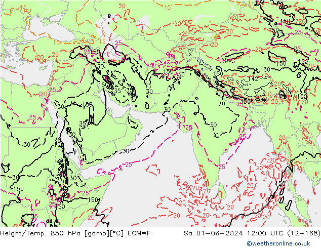 Z500/Regen(+SLP)/Z850 ECMWF za 01.06.2024 12 UTC