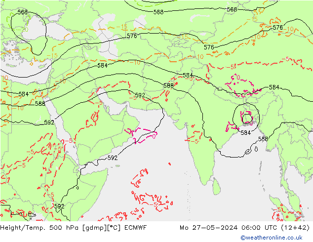 Z500/Rain (+SLP)/Z850 ECMWF ��� 27.05.2024 06 UTC