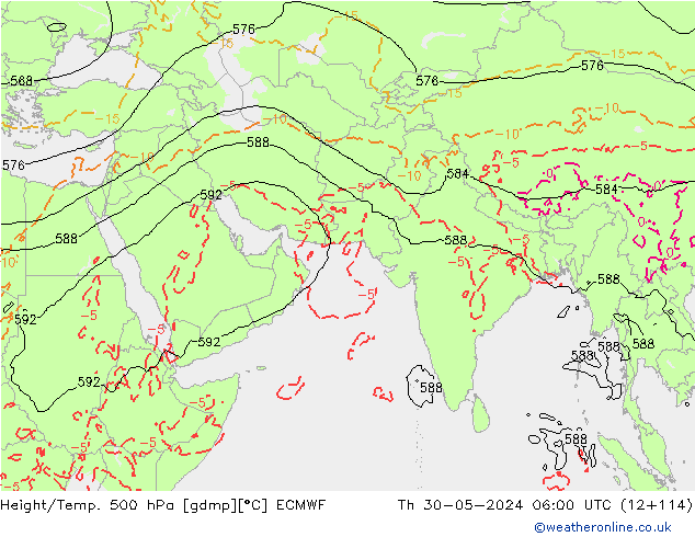 Z500/Rain (+SLP)/Z850 ECMWF ��� 30.05.2024 06 UTC