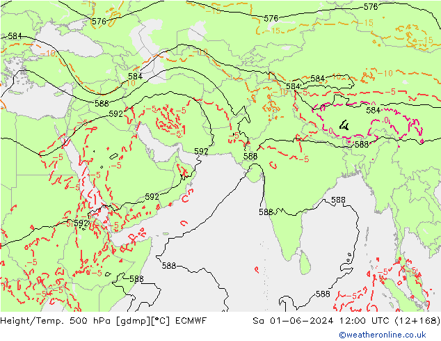 Z500/Regen(+SLP)/Z850 ECMWF za 01.06.2024 12 UTC