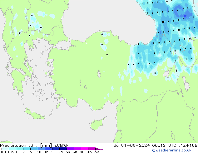 Z500/Rain (+SLP)/Z850 ECMWF сб 01.06.2024 12 UTC