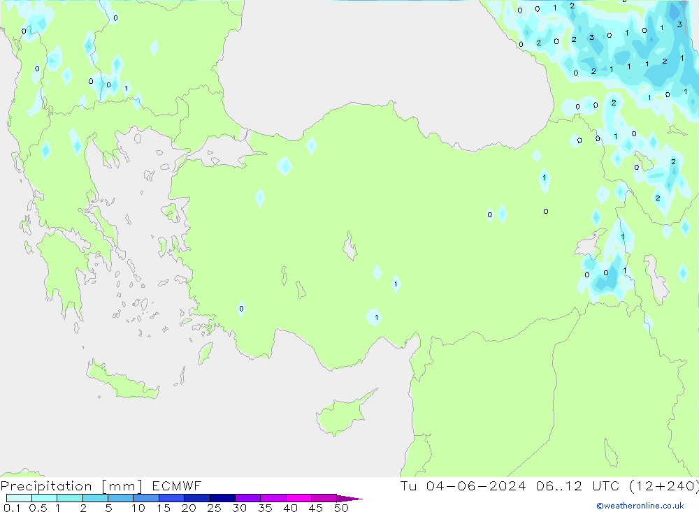 Précipitation ECMWF mar 04.06.2024 12 UTC