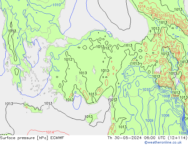 pression de l'air ECMWF jeu 30.05.2024 06 UTC