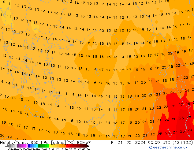 Z500/Rain (+SLP)/Z850 ECMWF пт 31.05.2024 00 UTC