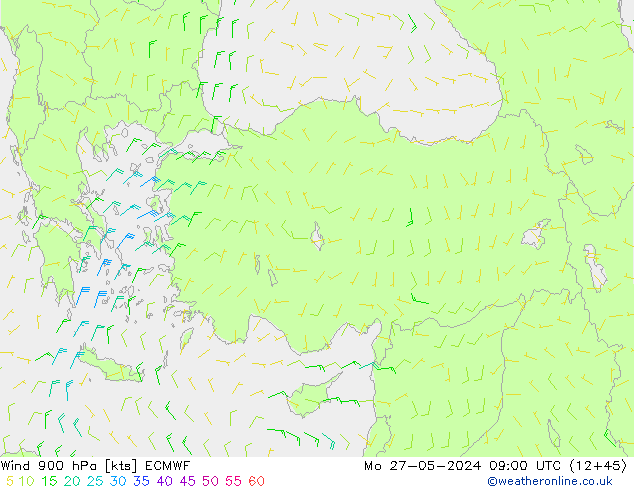 Wind 900 hPa ECMWF ma 27.05.2024 09 UTC