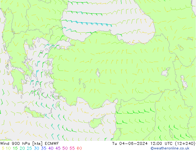 Vent 900 hPa ECMWF mar 04.06.2024 12 UTC