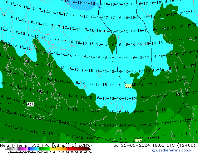 Z500/Rain (+SLP)/Z850 ECMWF sab 25.05.2024 18 UTC