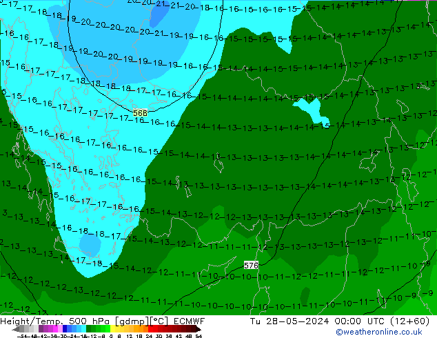 Z500/Regen(+SLP)/Z850 ECMWF di 28.05.2024 00 UTC