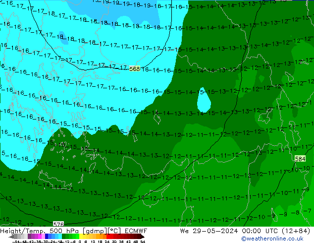 Z500/Rain (+SLP)/Z850 ECMWF We 29.05.2024 00 UTC