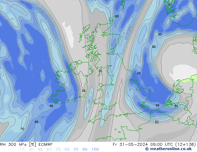 300 hPa Nispi Nem ECMWF Cu 31.05.2024 06 UTC