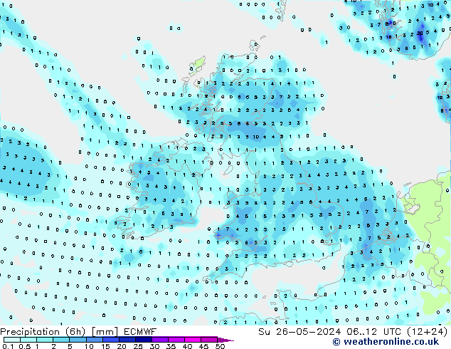 Z500/Rain (+SLP)/Z850 ECMWF So 26.05.2024 12 UTC