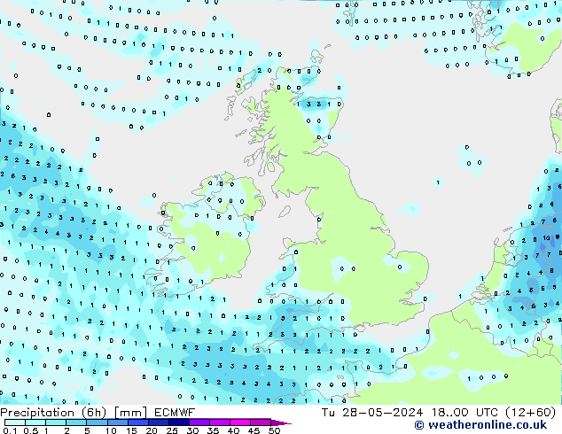 Z500/Rain (+SLP)/Z850 ECMWF Tu 28.05.2024 00 UTC