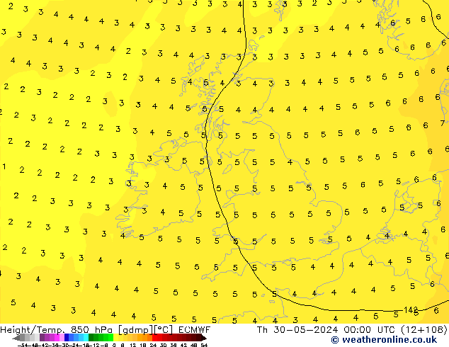 Z500/Yağmur (+YB)/Z850 ECMWF Per 30.05.2024 00 UTC