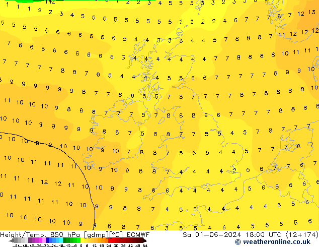 Z500/Rain (+SLP)/Z850 ECMWF Sa 01.06.2024 18 UTC