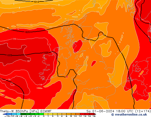 Theta-W 850hPa ECMWF Sa 01.06.2024 18 UTC