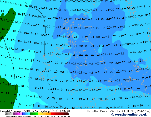 Z500/Rain (+SLP)/Z850 ECMWF jeu 30.05.2024 06 UTC