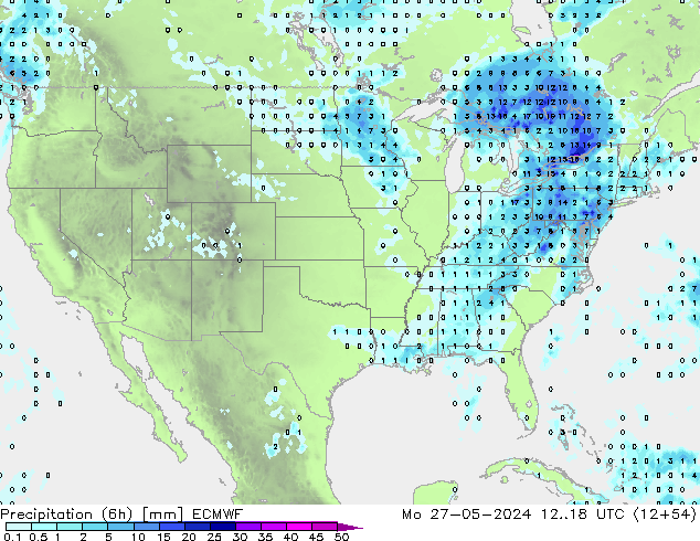 Z500/Rain (+SLP)/Z850 ECMWF Mo 27.05.2024 18 UTC