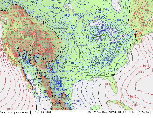 pression de l'air ECMWF lun 27.05.2024 06 UTC