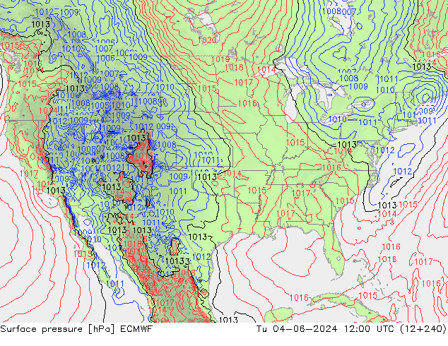 ciśnienie ECMWF wto. 04.06.2024 12 UTC