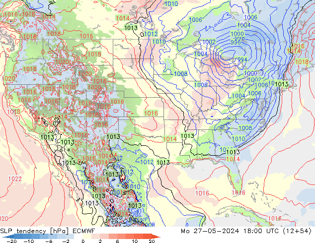 Druktendens (+/-) ECMWF ma 27.05.2024 18 UTC