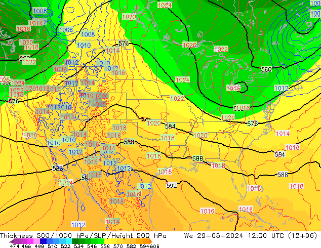 Thck 500-1000hPa ECMWF mer 29.05.2024 12 UTC