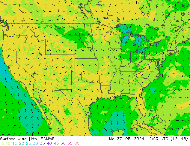  10 m ECMWF  27.05.2024 12 UTC